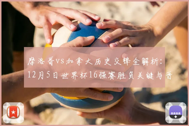 摩洛哥vs加拿大历史交锋全解析：12月5日世界杯16强赛胜负关键与晋级前景预测